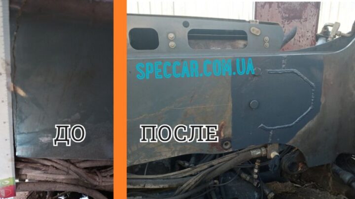 Ремонт переломов и трещин в раме трактора